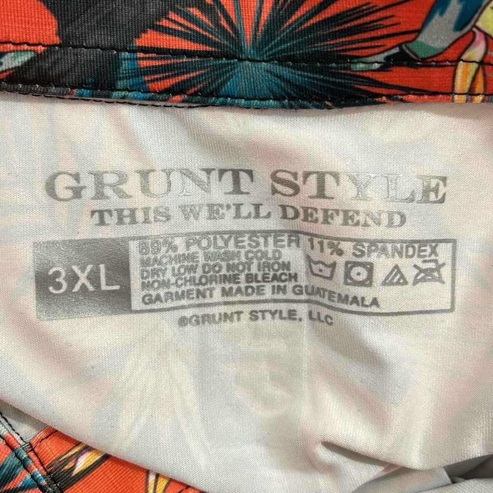 GRUNT STYLE RANGE PARADISE PATRIOTIC MEN’S POLO SHIRT SIZE 3XL - Picture 12 of 16